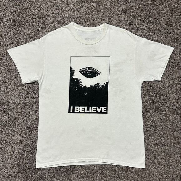 UCSD Shirt Geisel Library UFO Tee Science Nonfiction I Believe Cotton M/L White - Picture 11 of 11